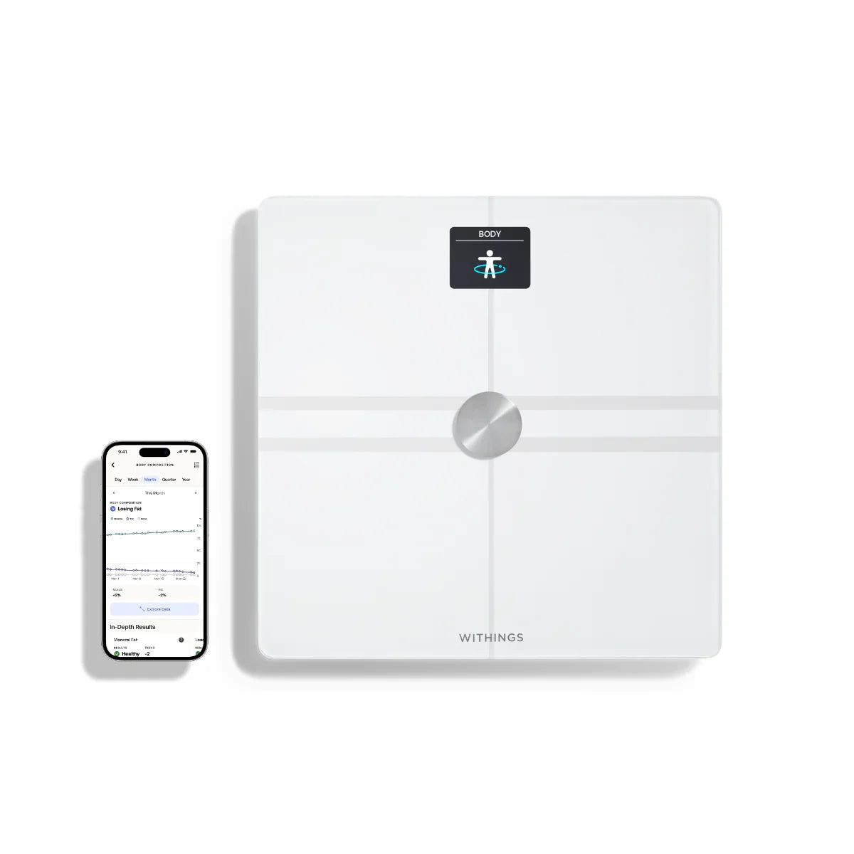 Withings Body Comp Complete Body Analysis Wi-Fi Scale - White - iSTYLE RS