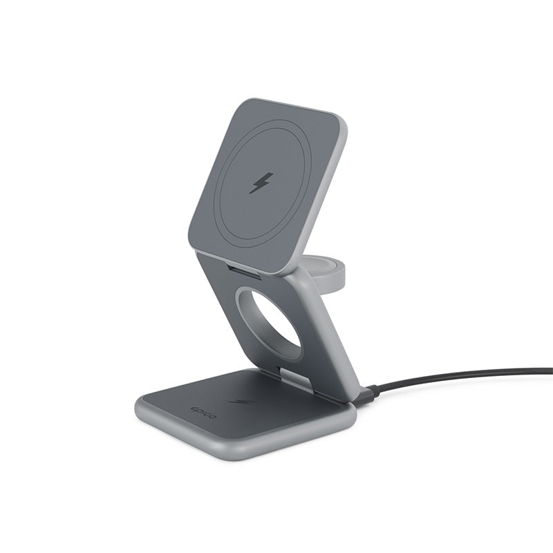 ISTYLE Mag+ Foldable Wireless Charger MagSafe compatible - space grey - iSTYLE RS