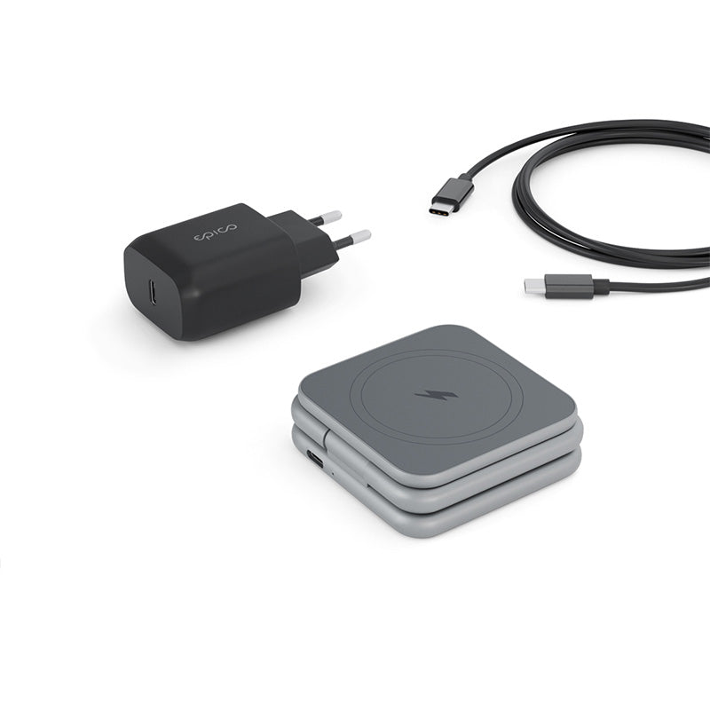 ISTYLE Mag+ Foldable Wireless Charger MagSafe compatible - space grey - iSTYLE RS