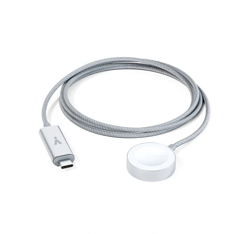iSTYLE USB-C Fast Magnetic Charger za Apple Watch 1.2m - silver - iSTYLE RS