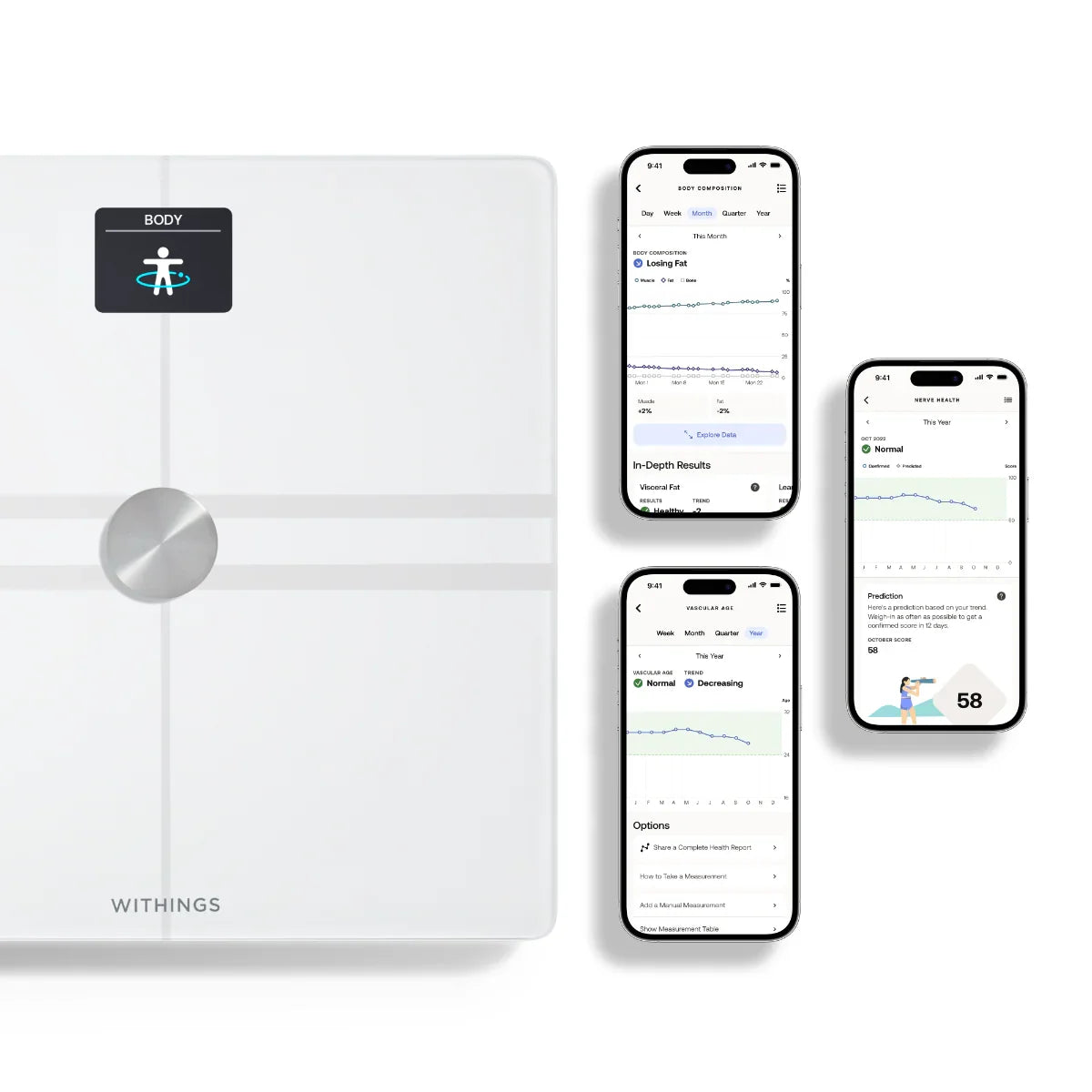 Withings Body Comp Complete Body Analysis Wi-Fi Scale - White - iSTYLE RS