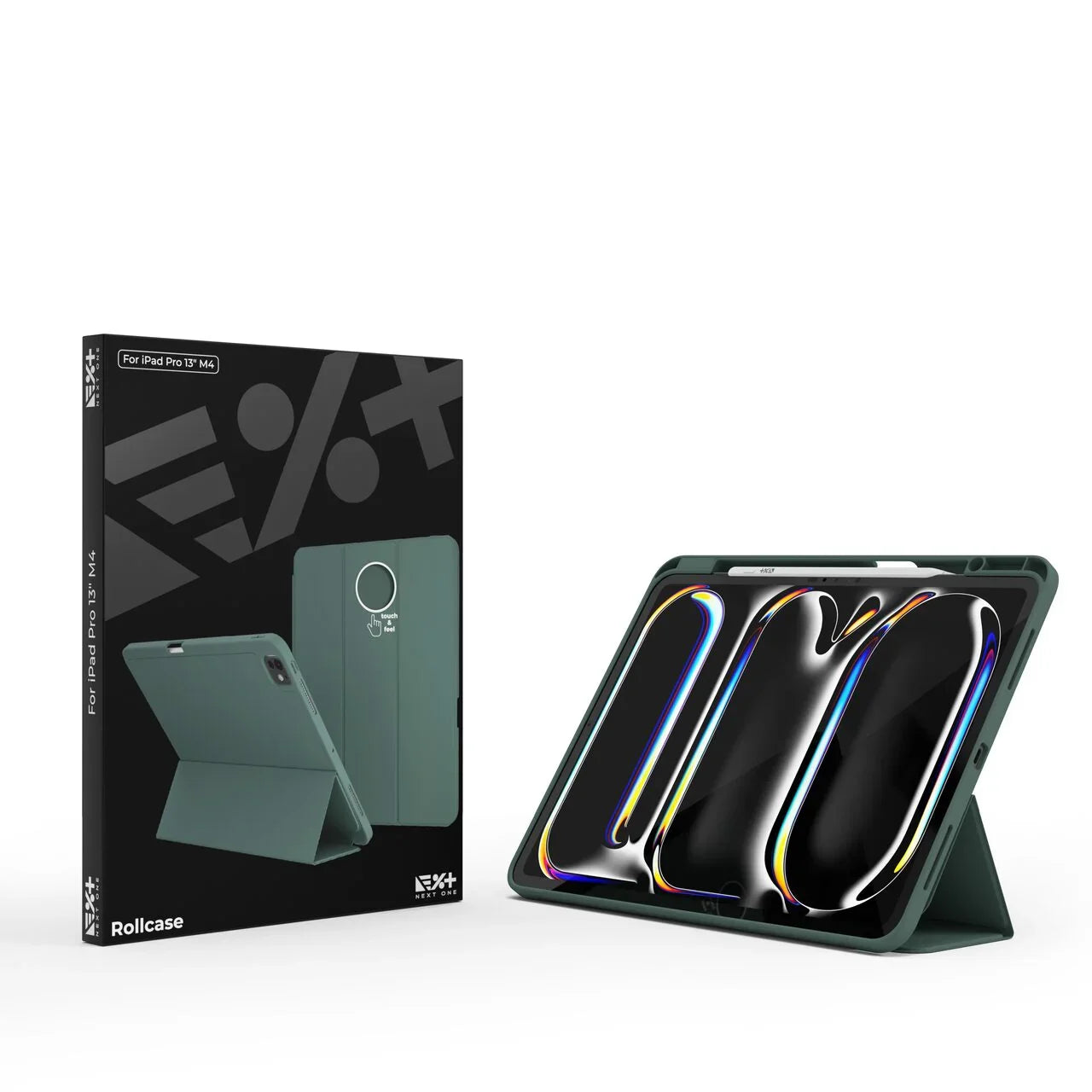 NEXT ONE RollCase for iPad Pro 13 M4 GREEN - iSTYLE RS