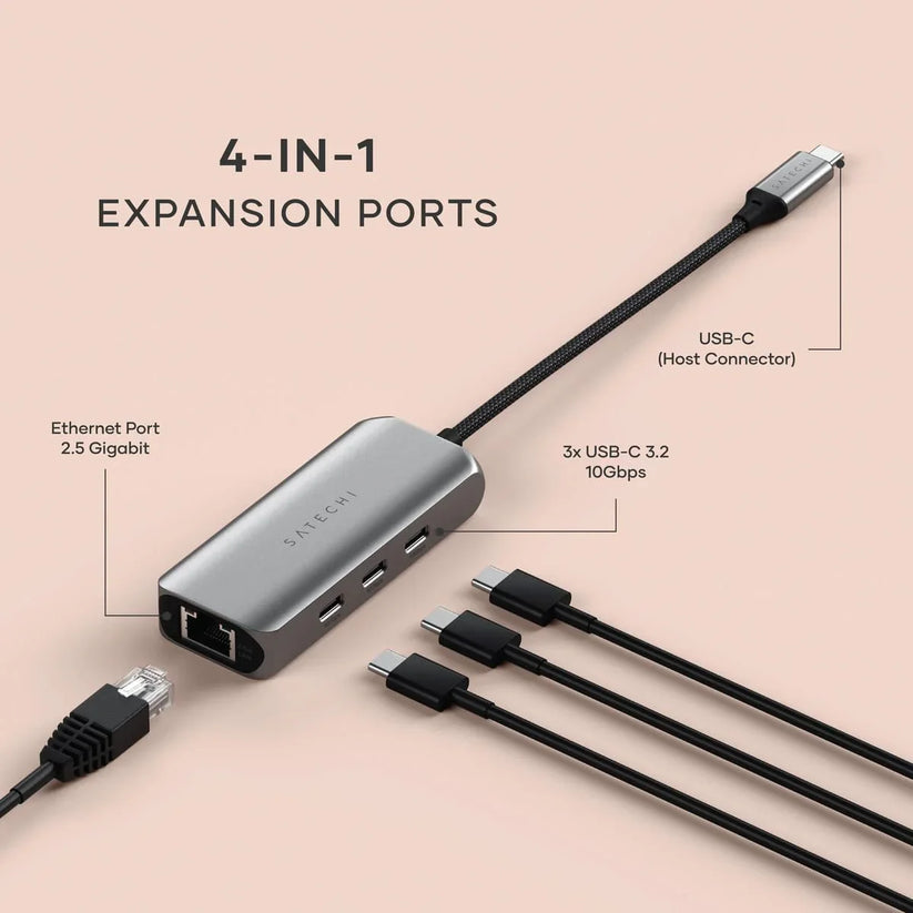 Satechi 4-In-1 USB-C Hub sa 2.5 Gigabit Ethernet - iSTYLE RS