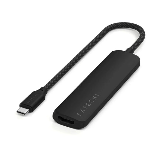 Satechi 4-in-1 USB-C Slim Multiport Adapter 4K - Black - iSTYLE RS