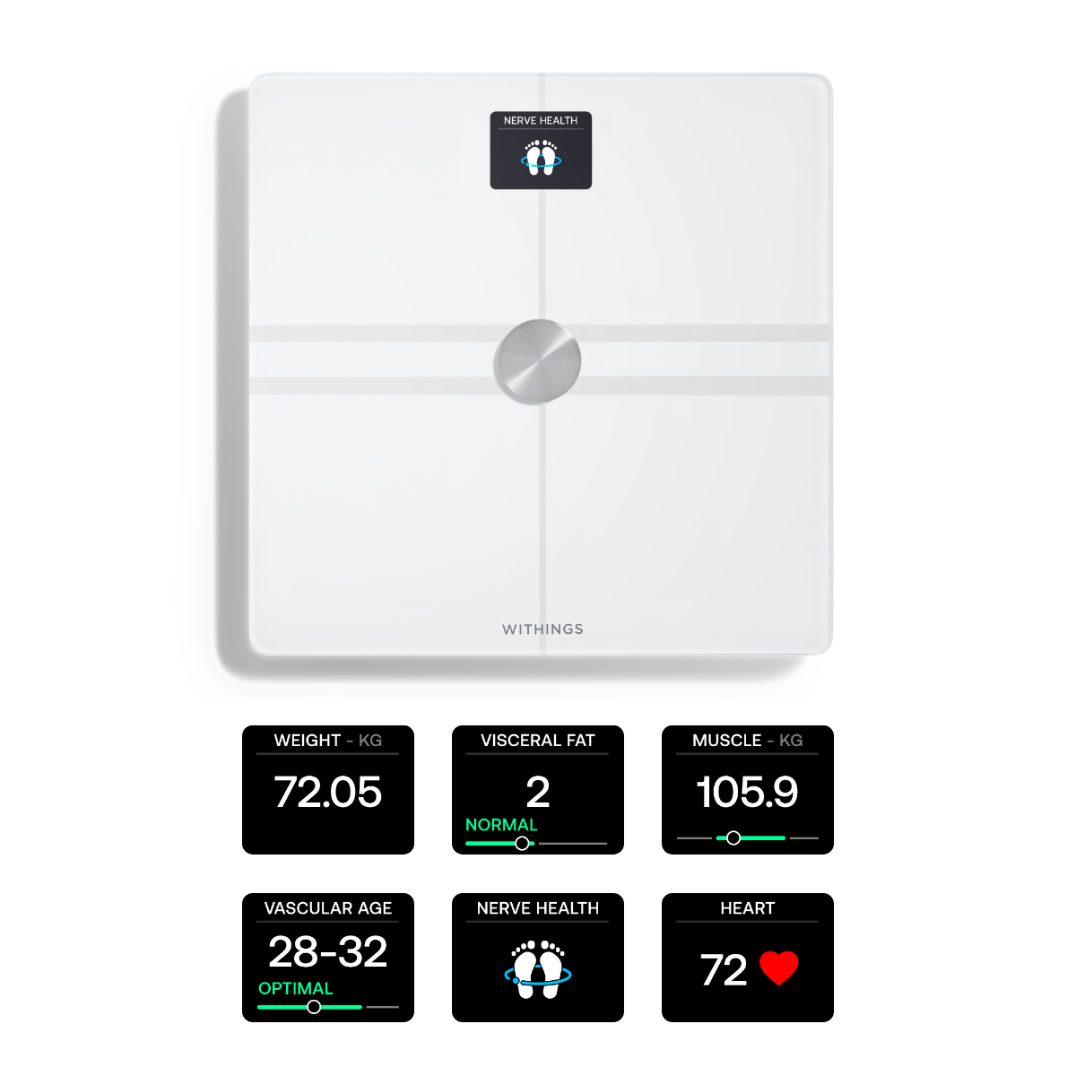 Withings Body Comp Complete Body Analysis Wi-Fi Scale - White - iSTYLE RS