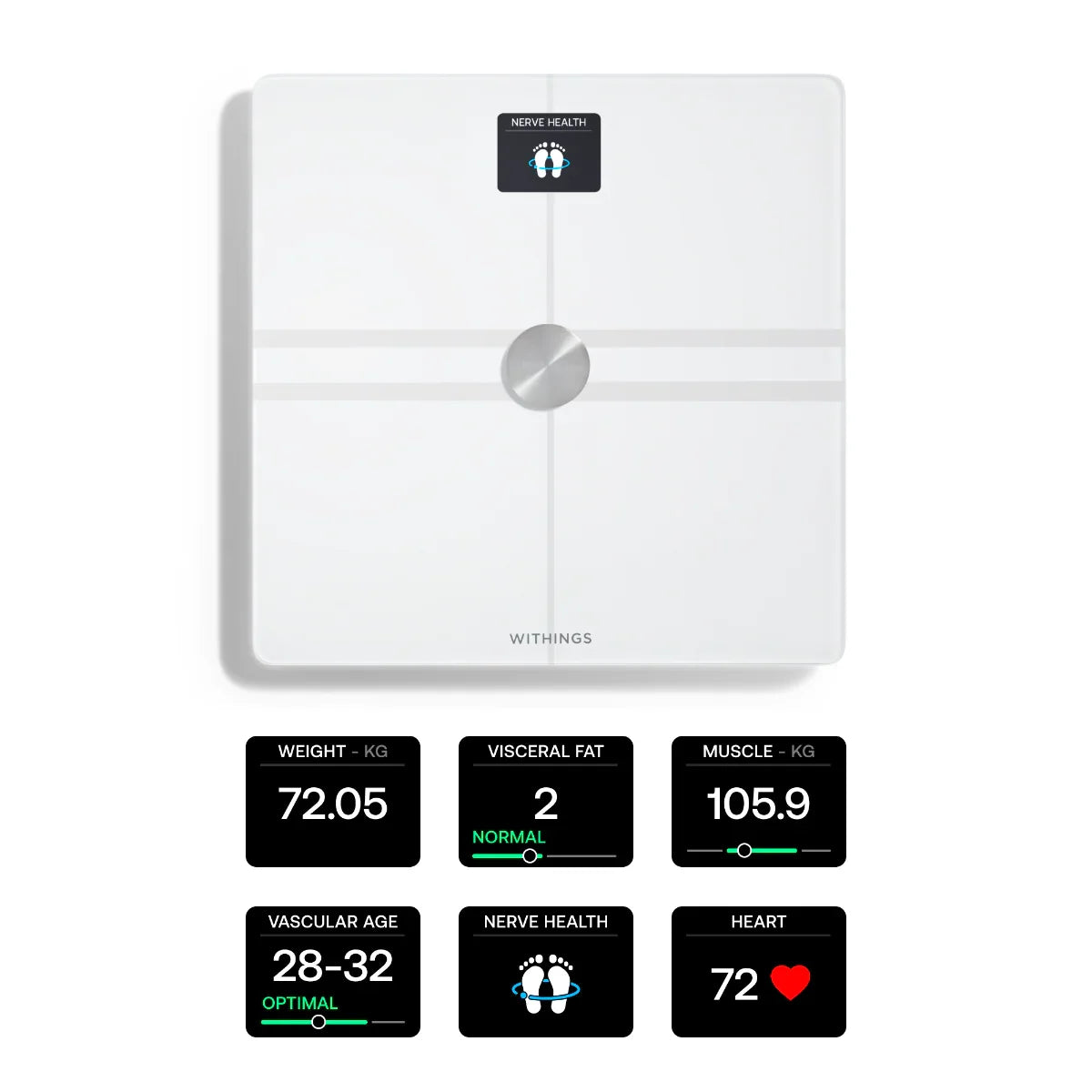 Withings Body Comp Complete Body Analysis Wi-Fi Scale - White - iSTYLE RS