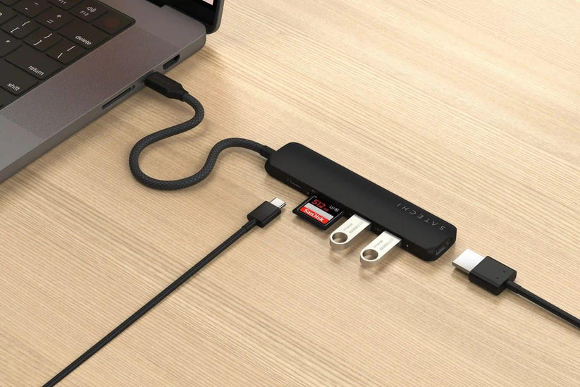 Satechi 6-in-1 USB-C Slim Multiport Adapter - Black - iSTYLE RS