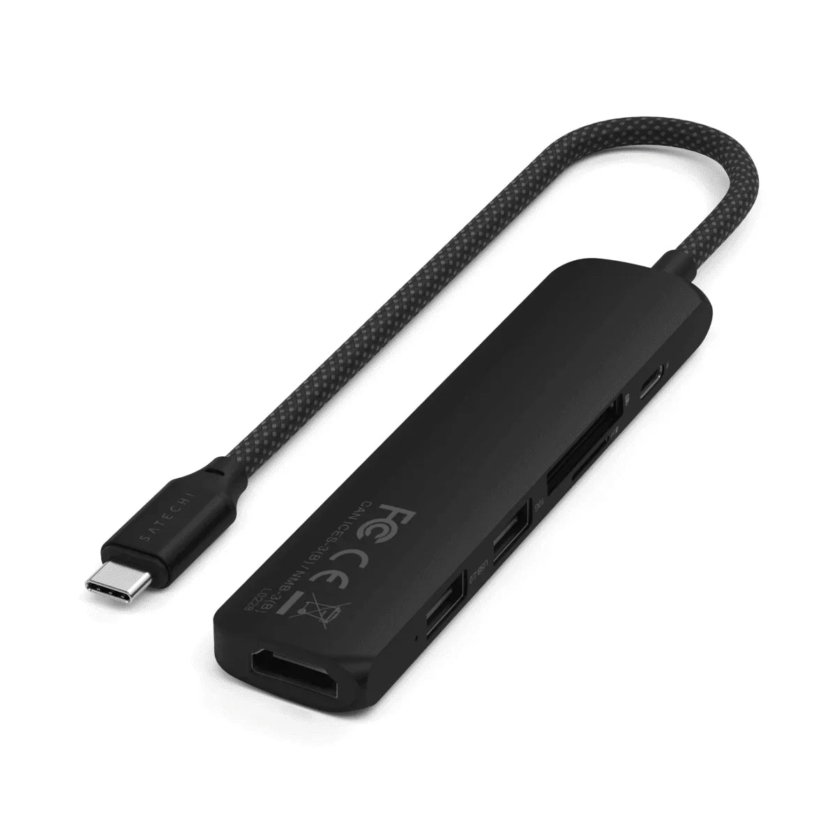 Satechi 6-in-1 USB-C Slim Multiport Adapter - Black - iSTYLE RS