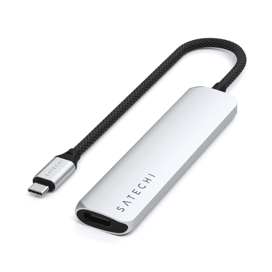 Satechi 6-in-1 USB-C Slim Multiport Adapter - Silver - iSTYLE RS