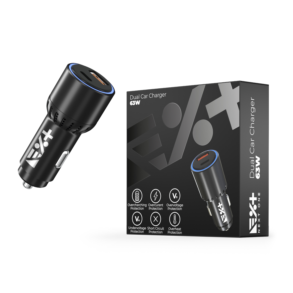NEXT ONE DUAL 63W CAR CHARGER - iSTYLE RS