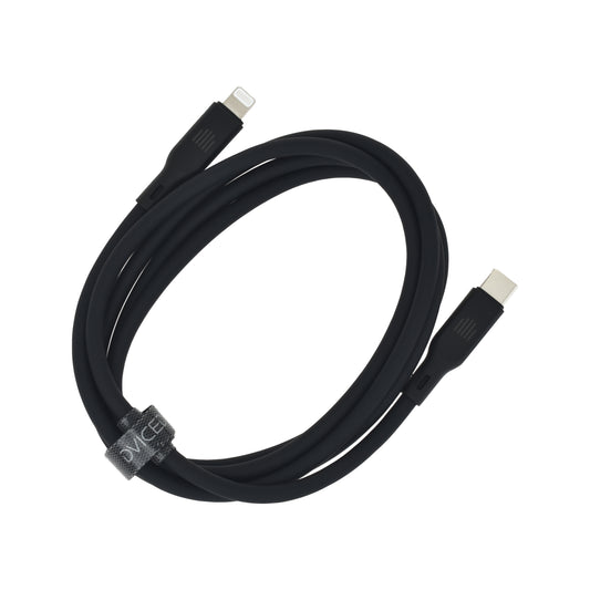 Dviced kabl USB-C na Lightning silicone 1,25m - Black
