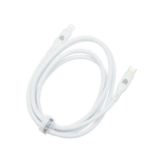 Dviced kabl USB-C na Lightning silicone 1,25m - White