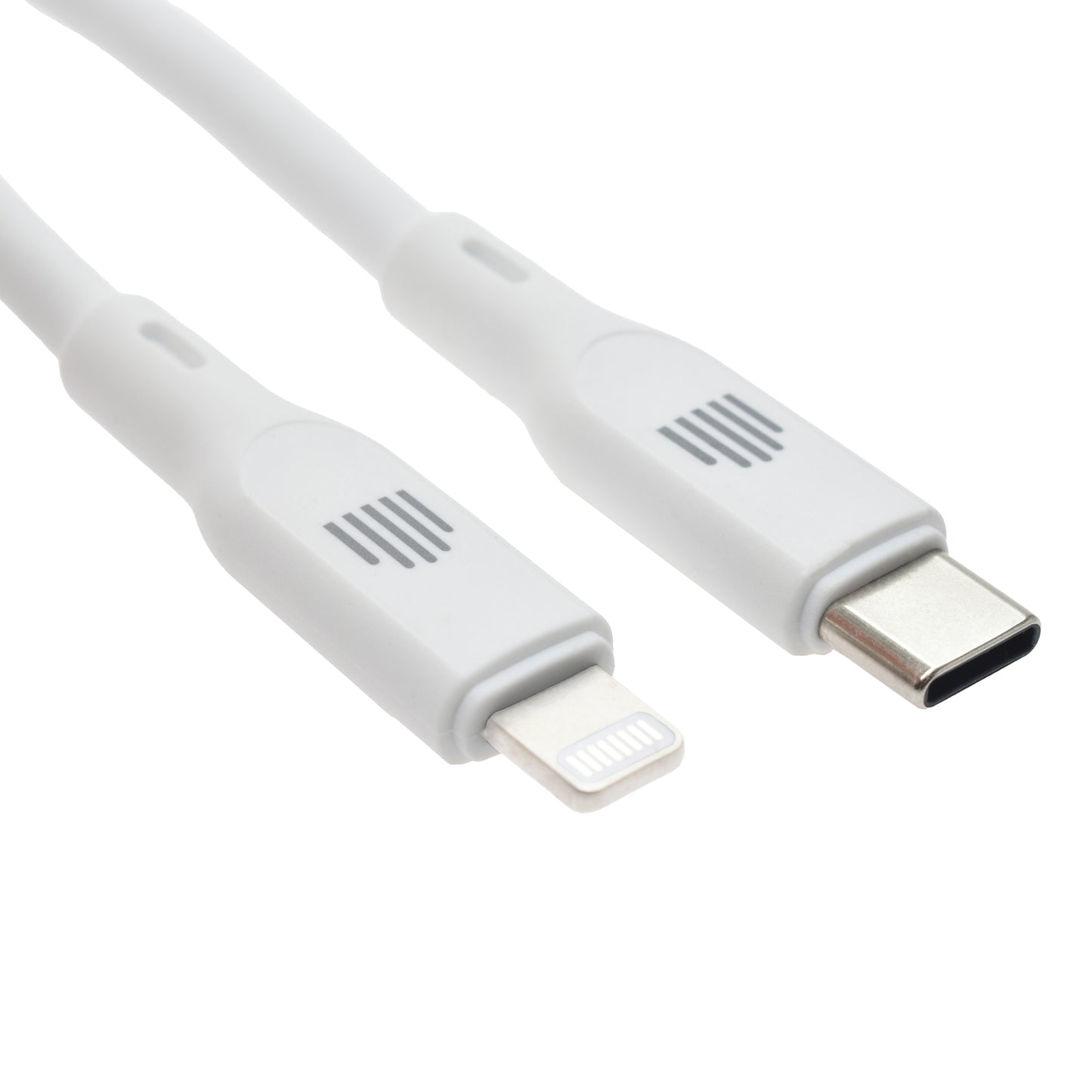 Dviced kabl USB-C na Lightning silicone 1,25m - White