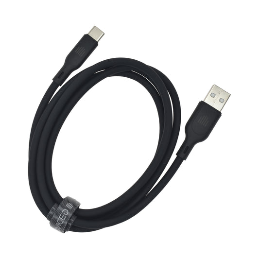 Dviced kabl USB-A na USB-C silicone 1,25m - Black