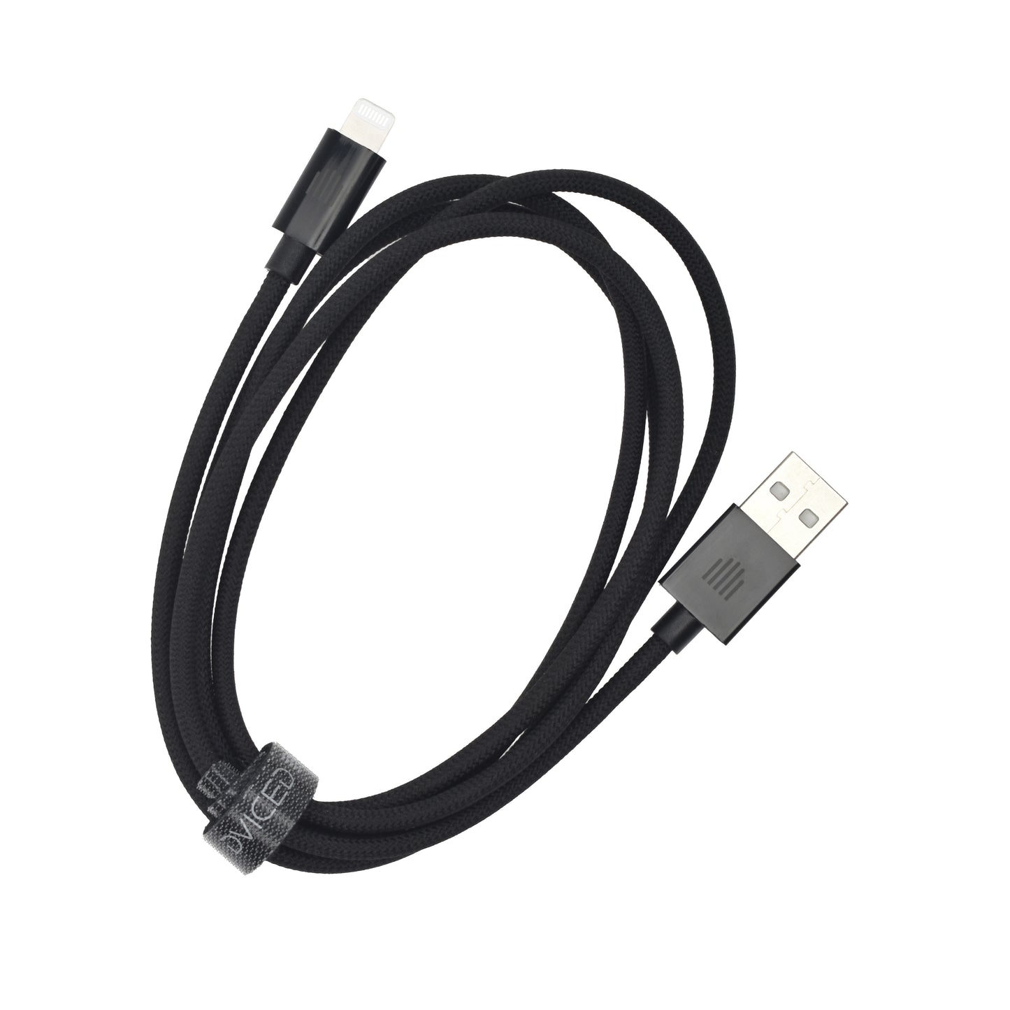 Dviced kabl USB-A na Lightning Nylon Textile 1,25m - Black
