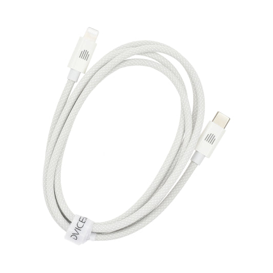 Dviced kabl USB-C na Lightning Nylon Textile 1,25m - White