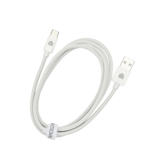 Dviced kabl USB-A na USB-C Nylon Textile 1,25m - White