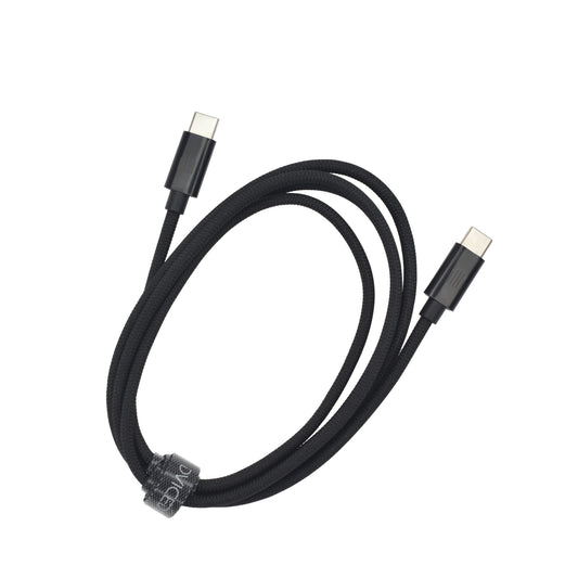 Dviced kabl USB-C na USB-C Nylon Textile 1,25m - Black