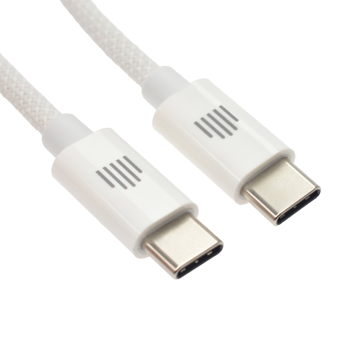 Dviced kabl USB-C na USB-C Nylon Textile 1,25m - White