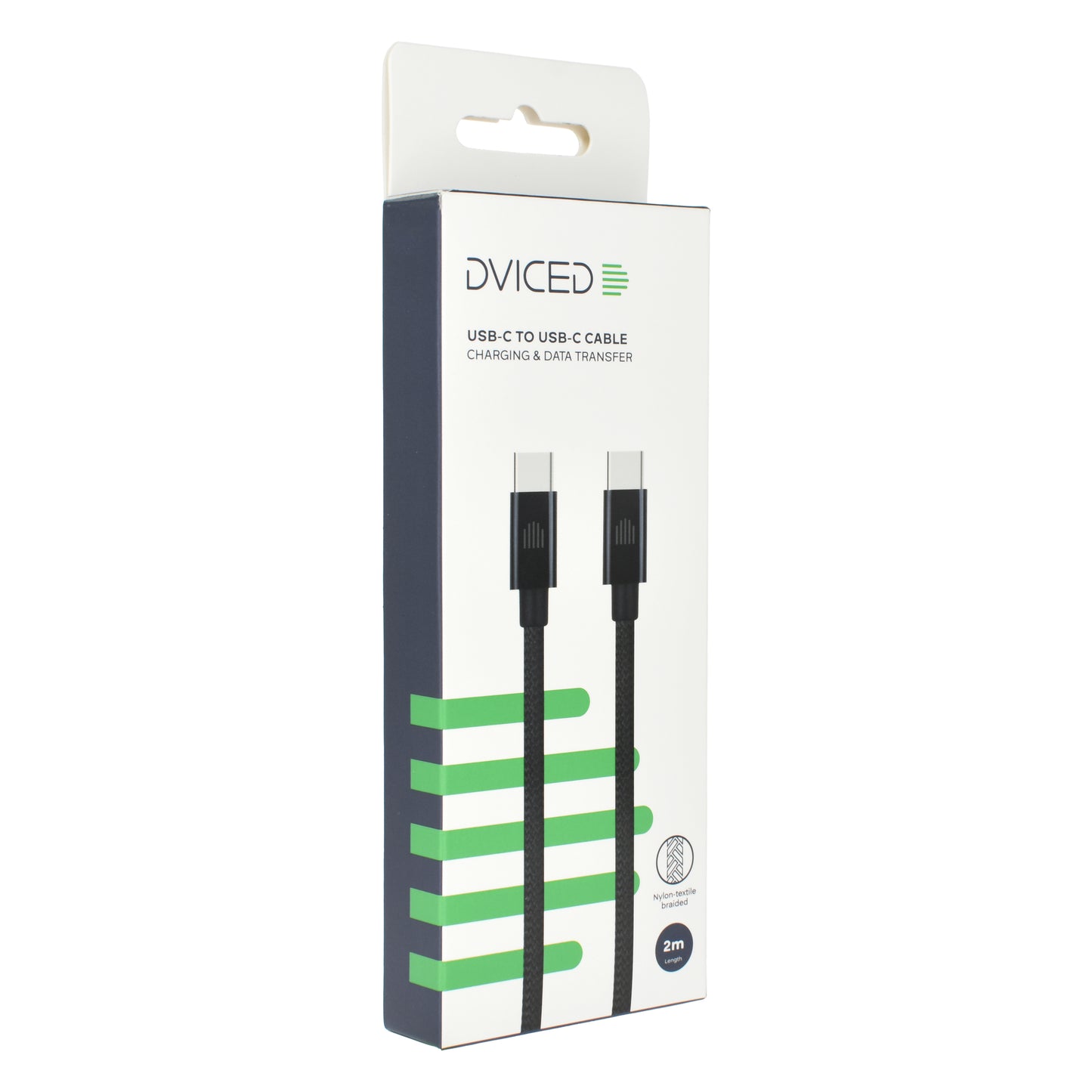 Dviced kabl USB-C na USB-C Nylon Textile 2m - Black