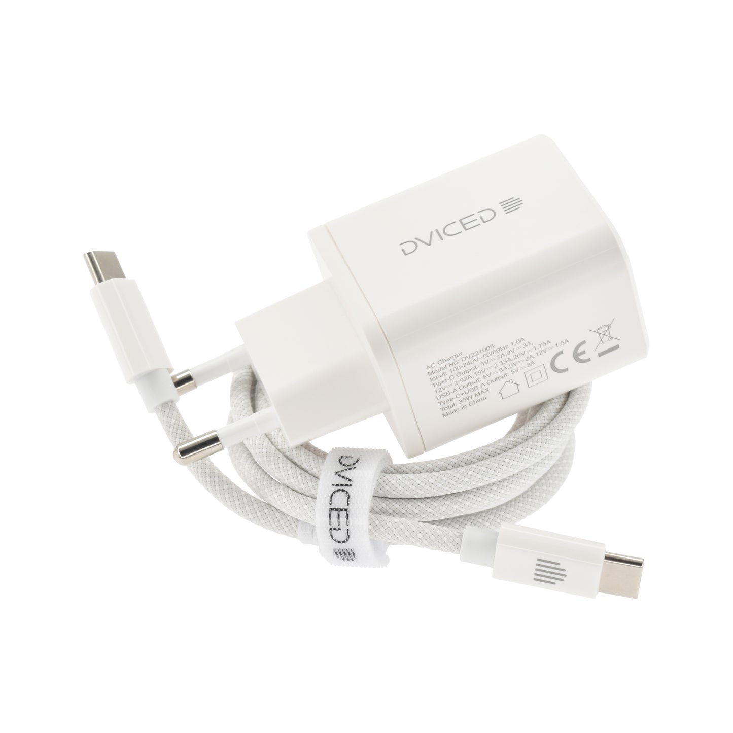 Dviced punjač, kabl 35W GaN 1C1A EU - White