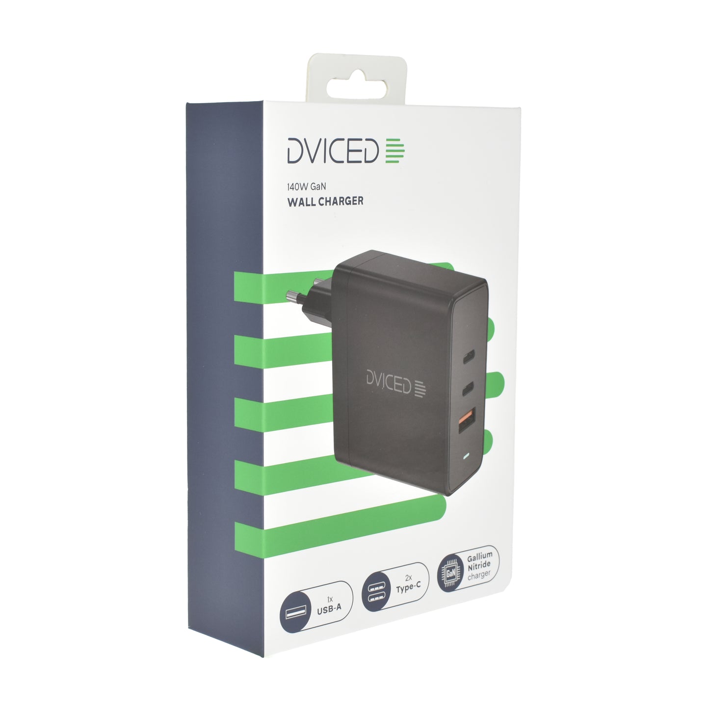 Dviced punjač 140W GaN 2C1A EU - Black