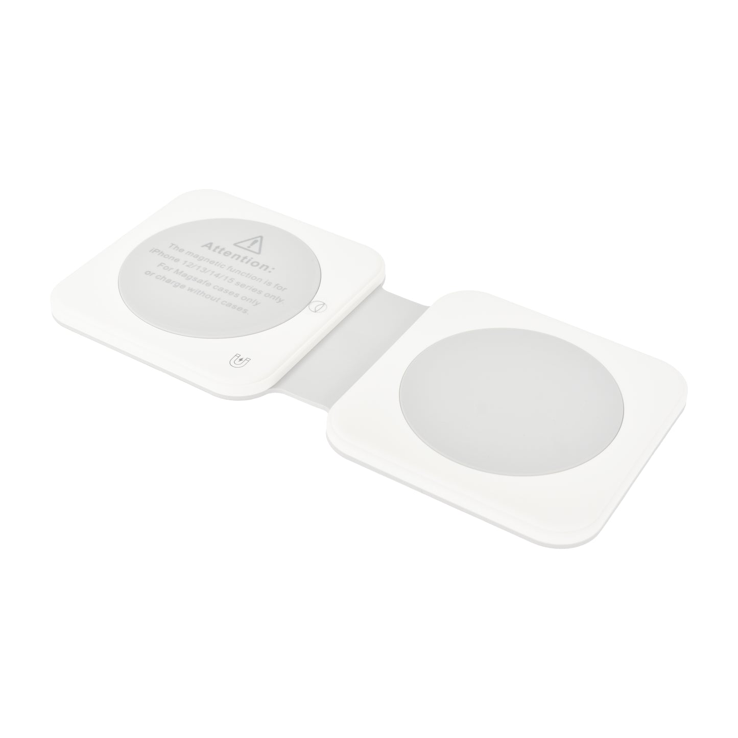 Dviced 2-u-1 preklopni magnetic bežični punjač - White