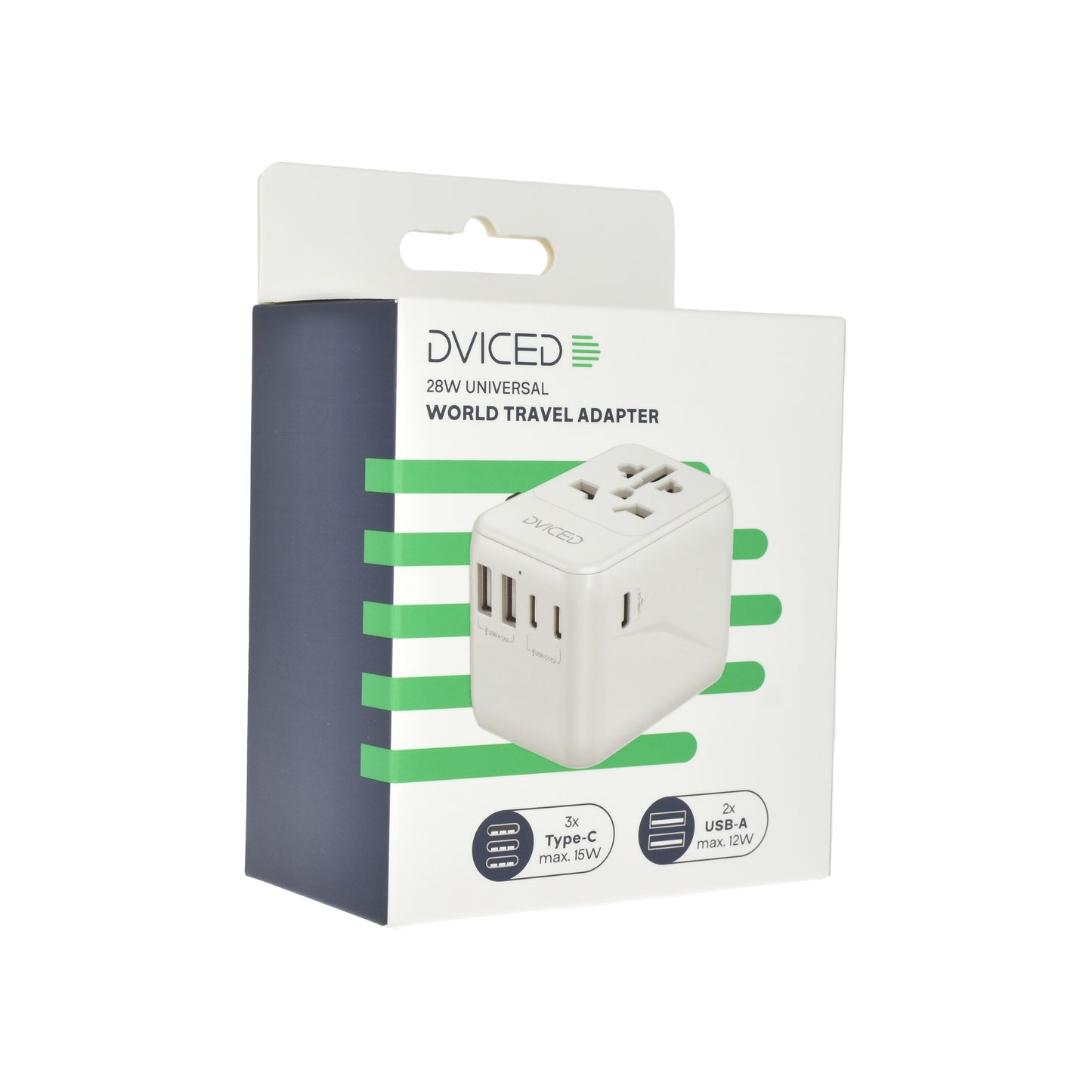 Dviced Univerzalni putni adapter 28W - White