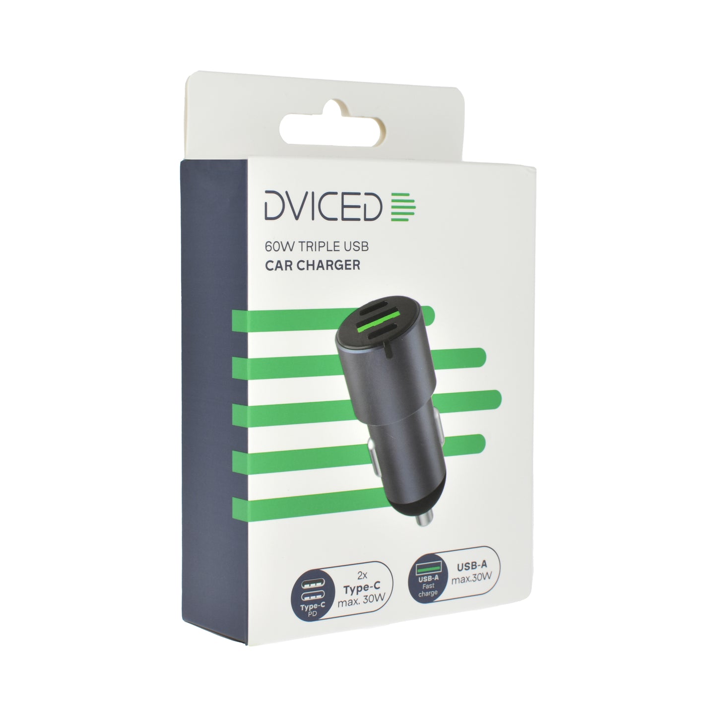 Dviced punjač za kola 60W 2C1A - Gray