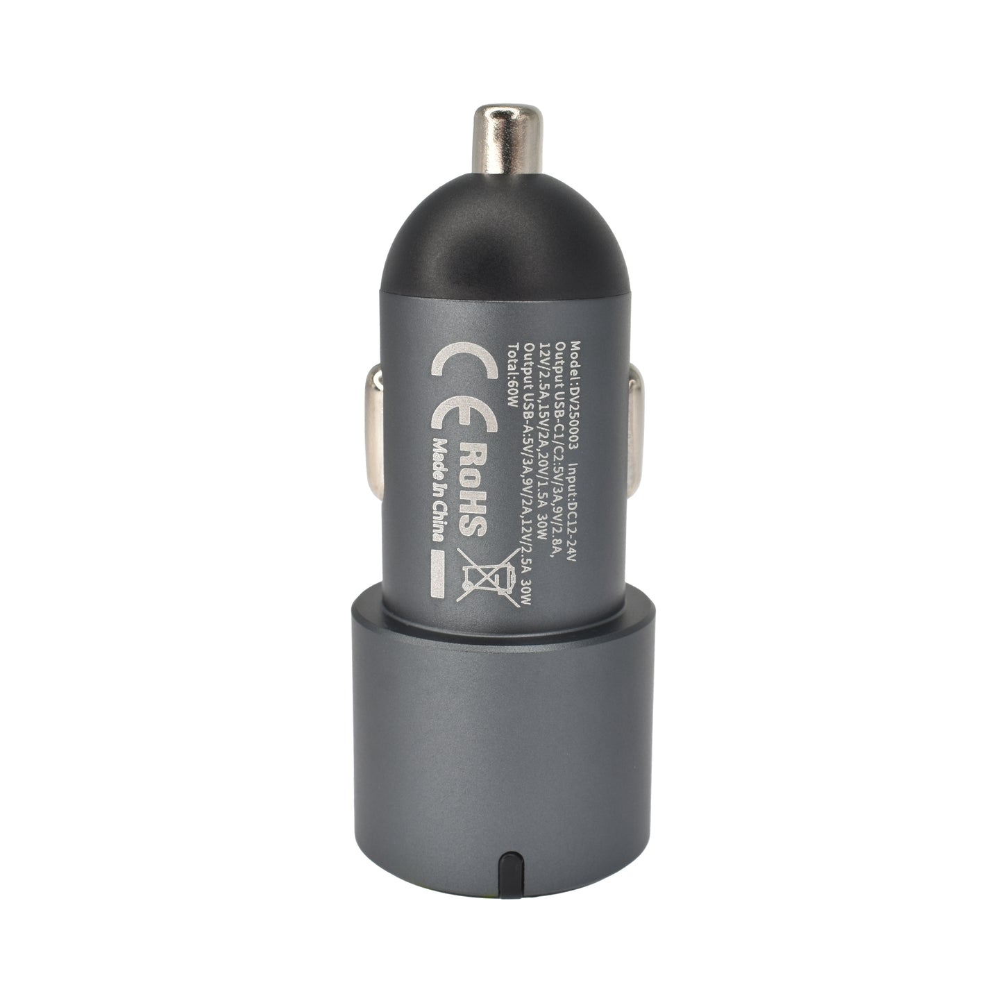 Dviced punjač za kola 60W 2C1A - Gray