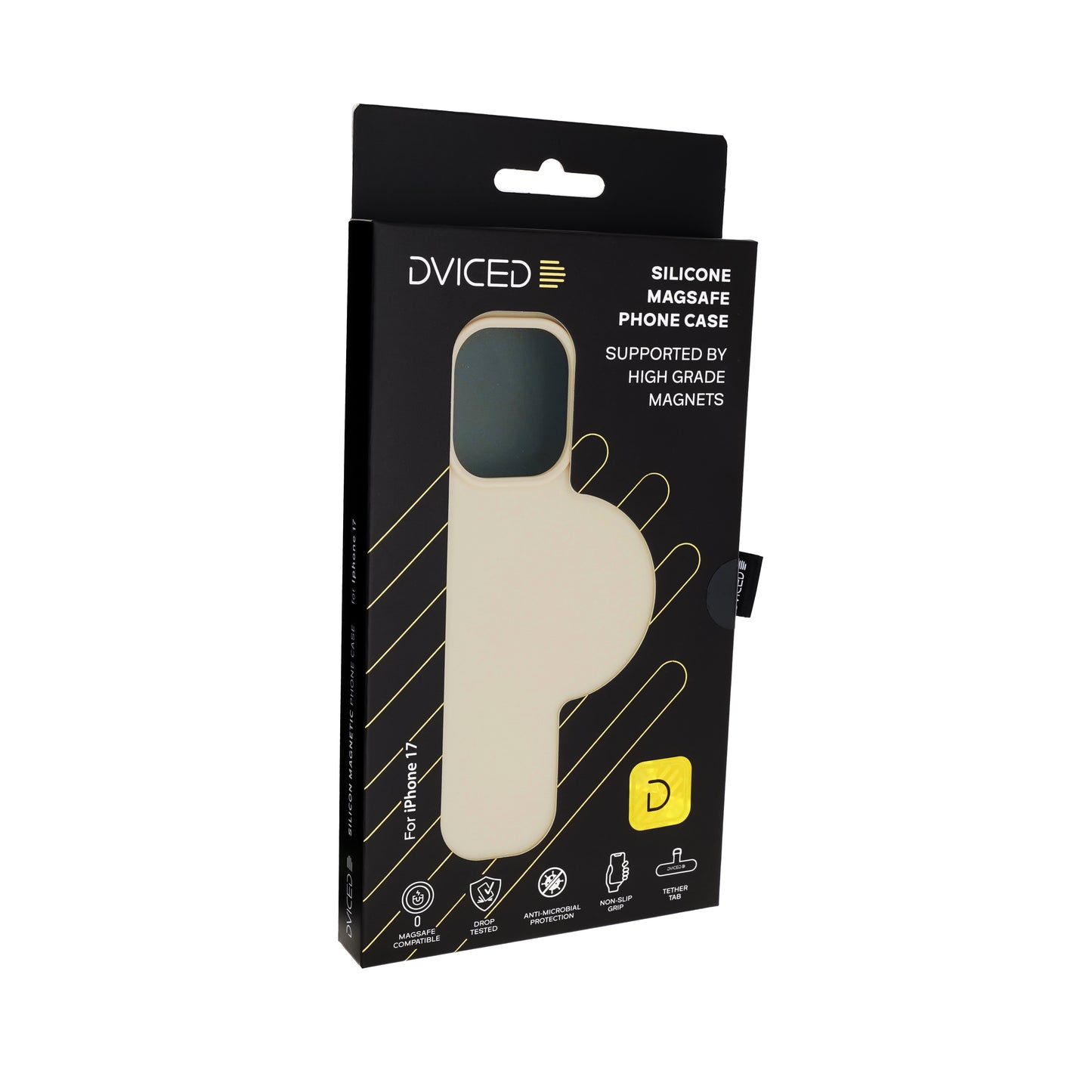 Dviced Silikonska MagSafe maska za iPhone 17, bež - iSTYLE RS