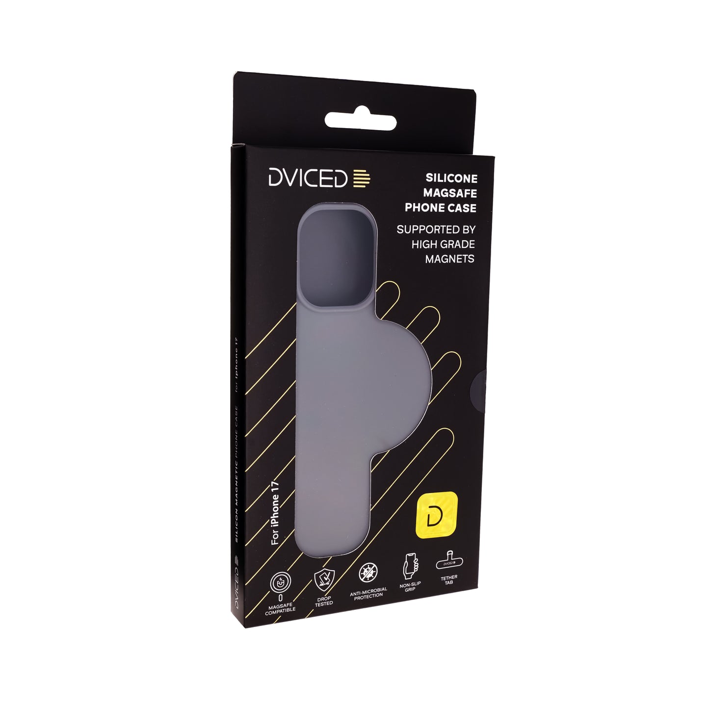 Dviced Silikonska MagSafe maska za iPhone 17, siva - iSTYLE RS