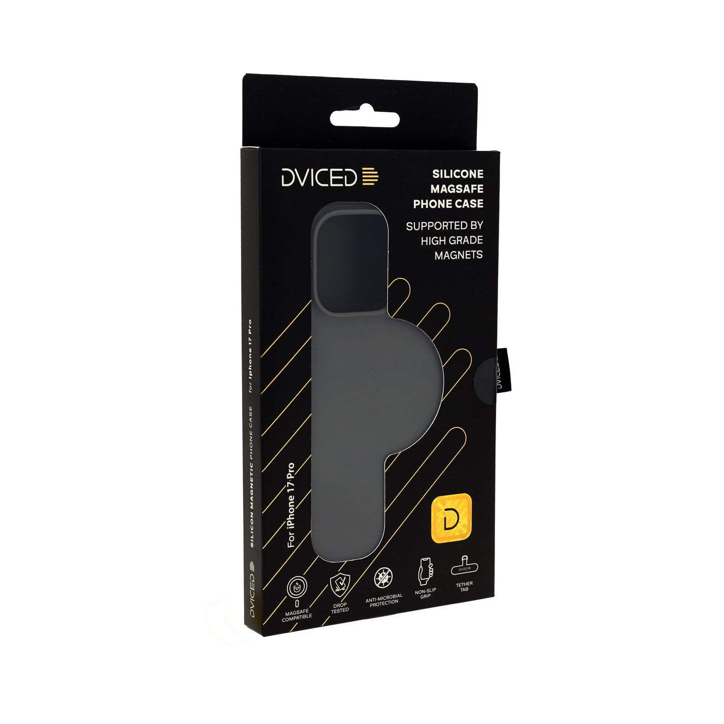 Dviced Silikonska MagSafe maska za iPhone 17 Pro, siva - iSTYLE RS