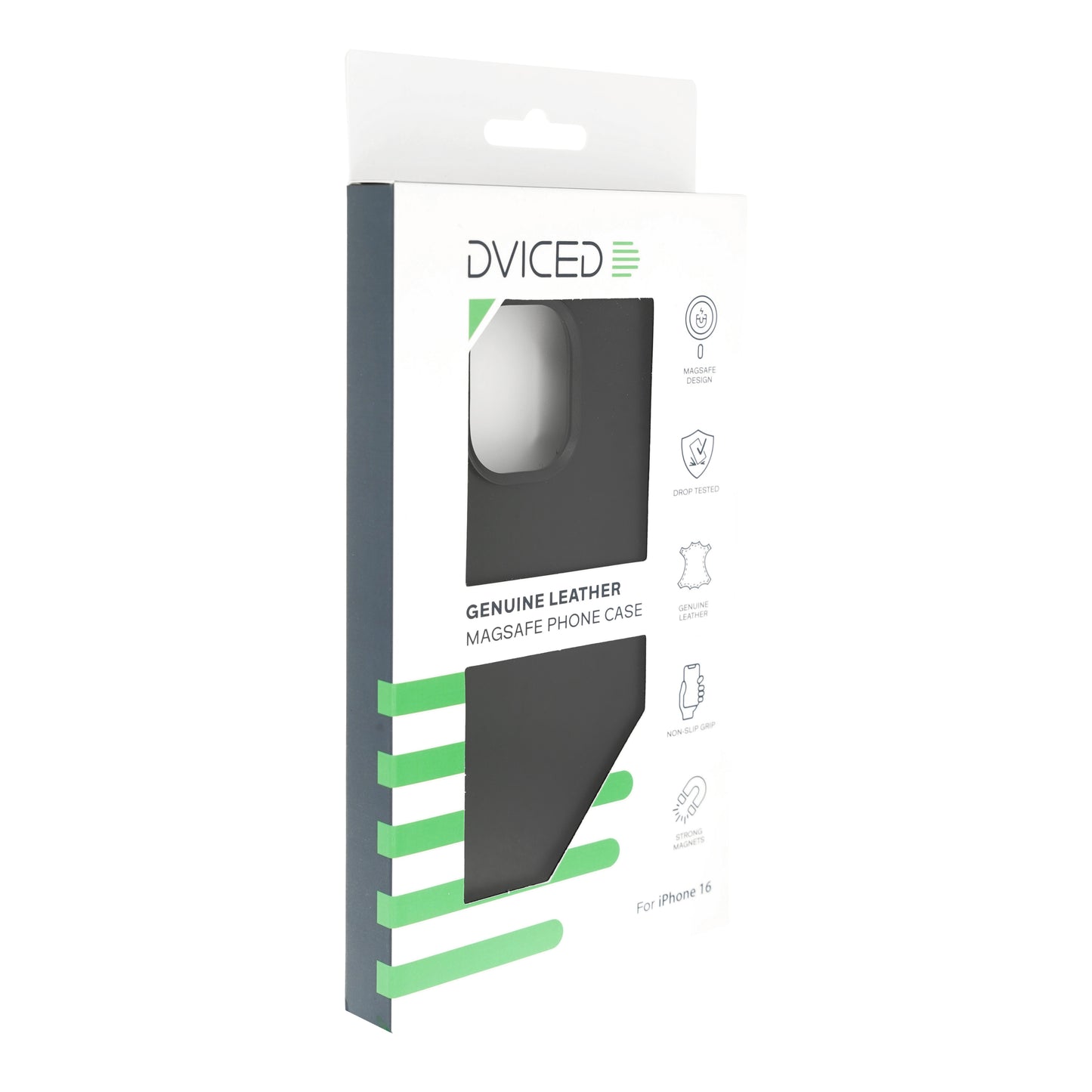Dviced Leather maska sa MagSafe-om za iPhone 16 - Black