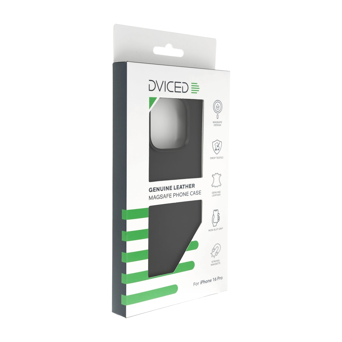 Dviced Leather maska sa MagSafe-om za iPhone 16 Pro - Black