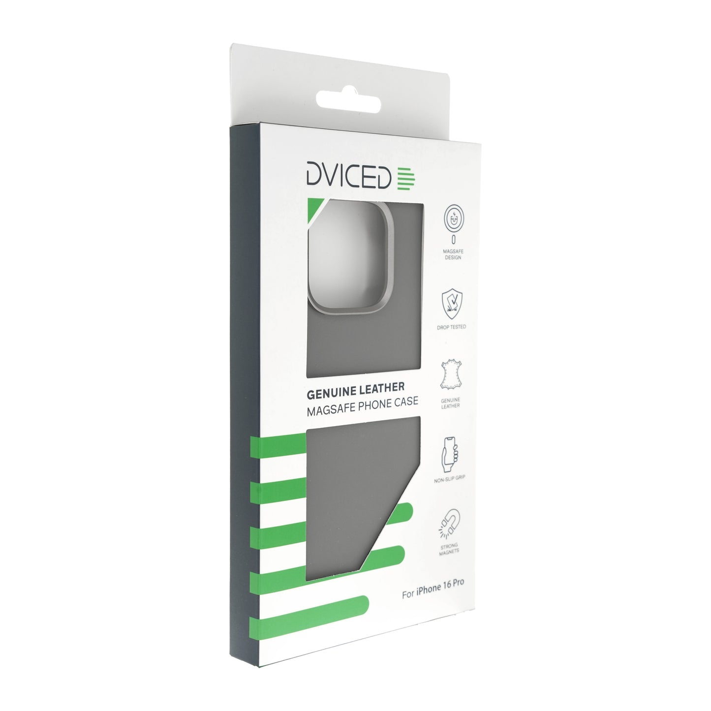 Dviced Leather maska sa MagSafe-om za iPhone 16 Pro - Grey