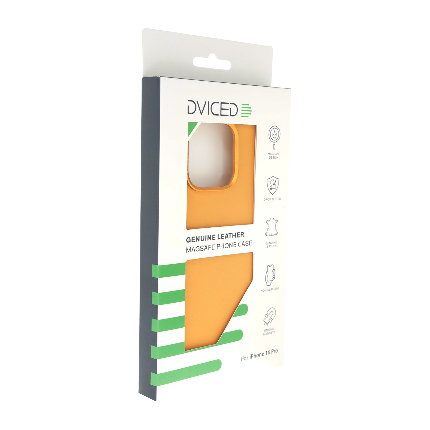 Dviced Leather maska sa MagSafe-om za iPhone 16 Pro - Orange