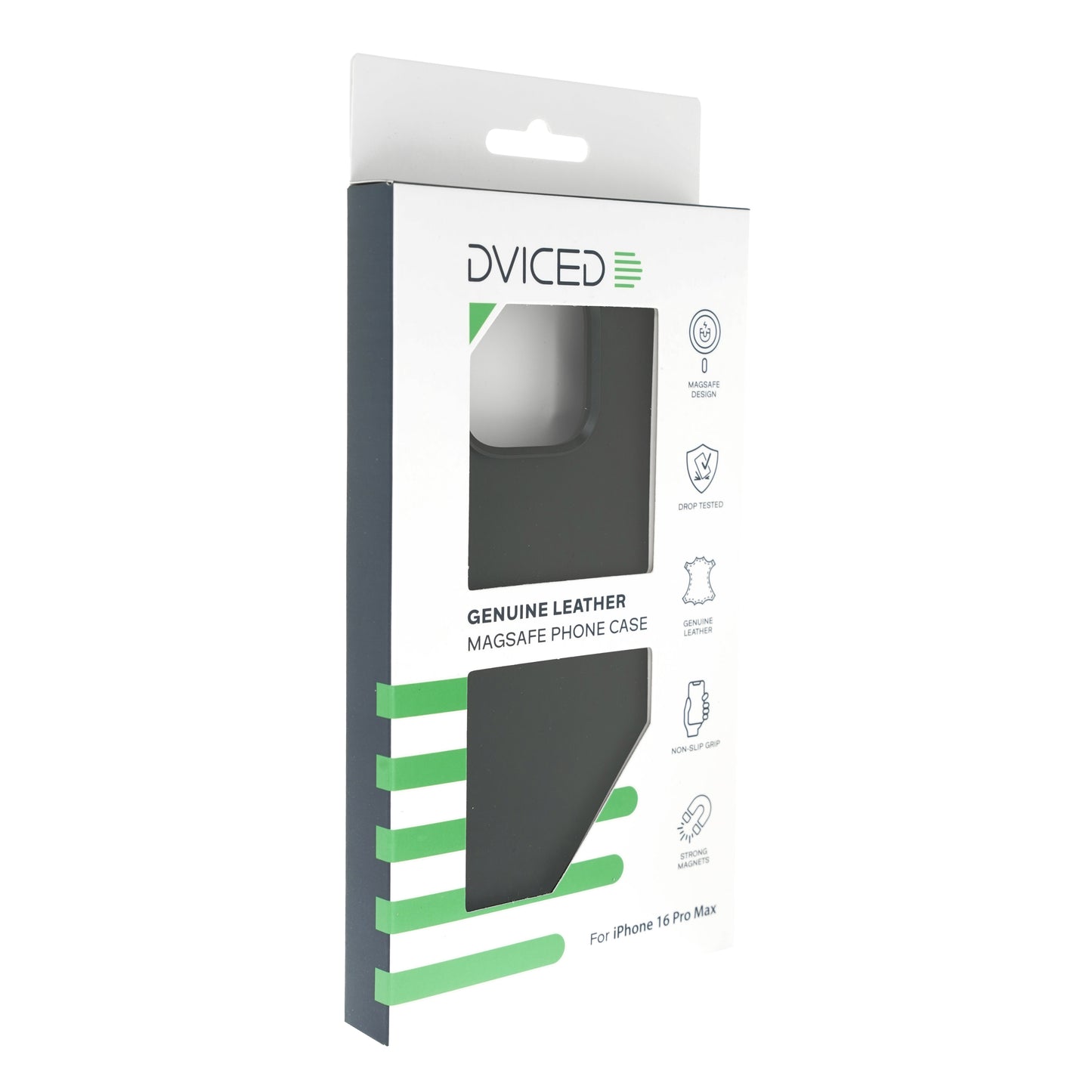 Dviced Leather maska sa MagSafe-om za iPhone 16 Pro Max - Black
