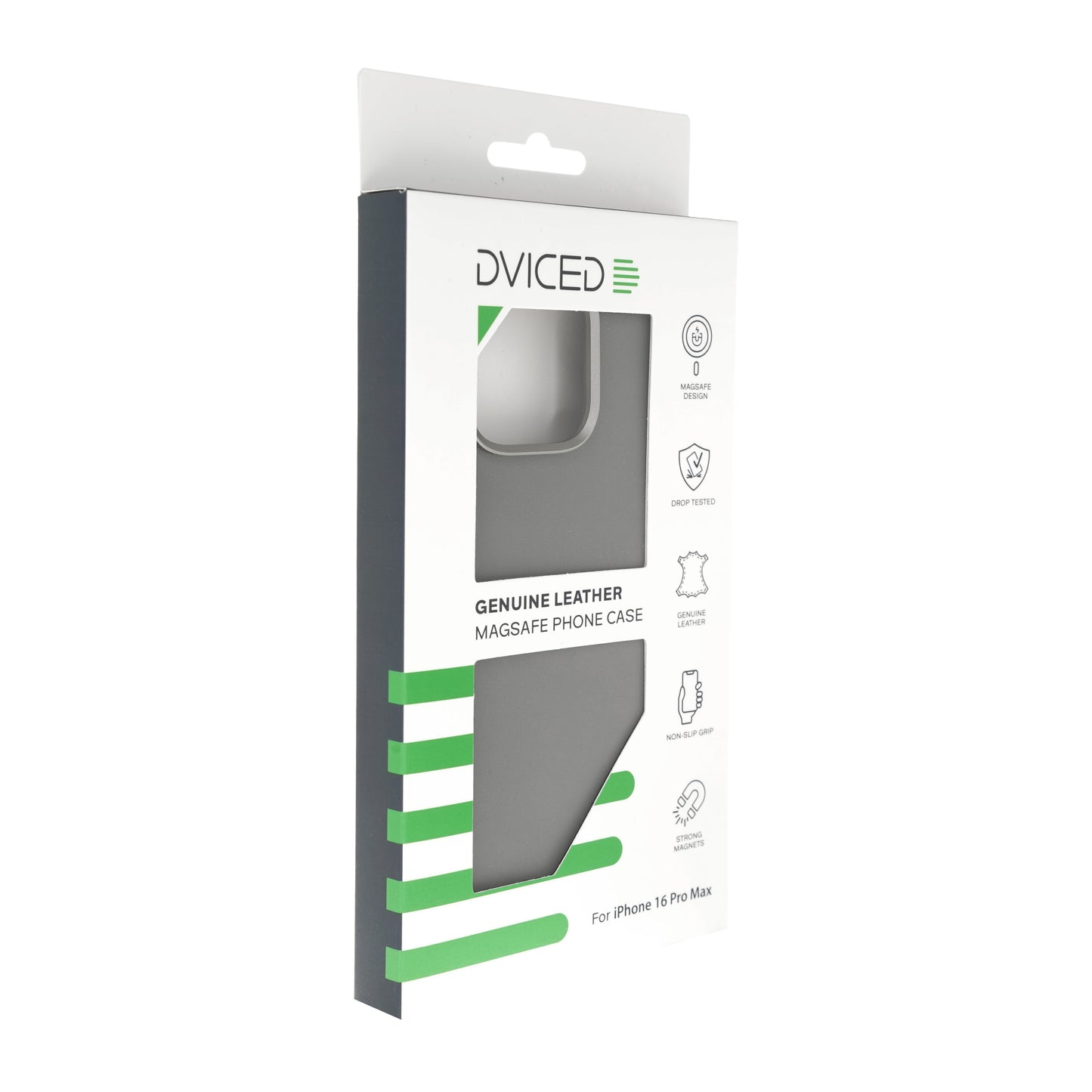 Dviced Leather maska sa MagSafe-om za iPhone 16 Pro Max - Grey