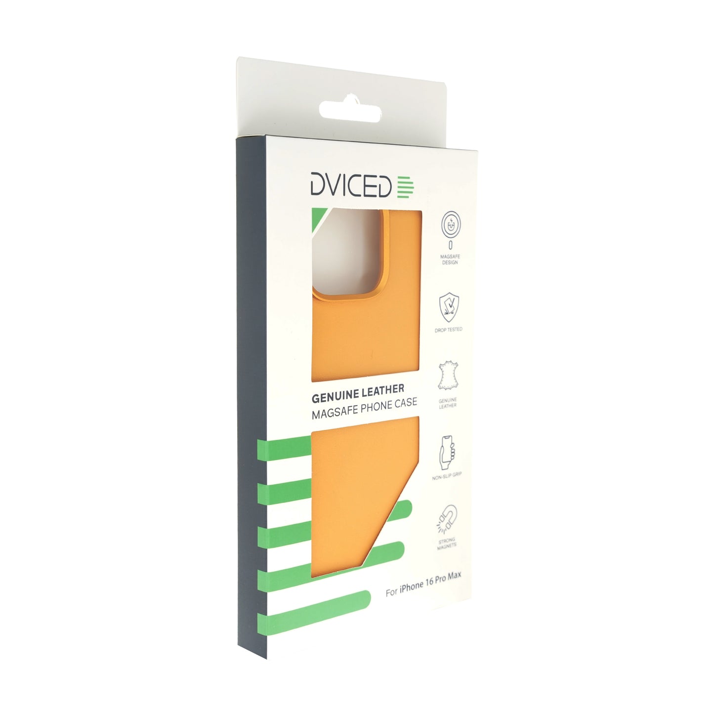 Dviced Leather maska sa MagSafe-om za iPhone 16 Pro Max - Orange