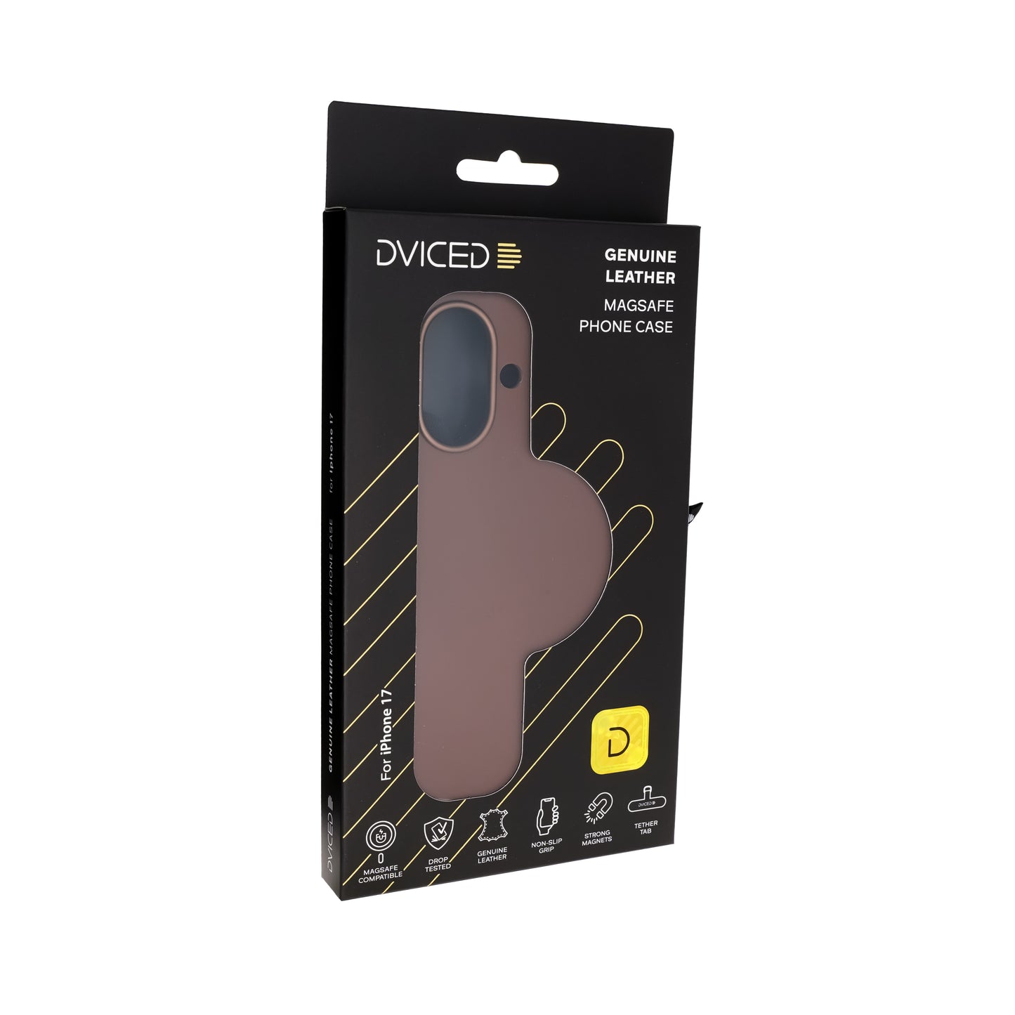 Dviced MagSafe kožna futrola za iPhone 17, braon - iSTYLE RS