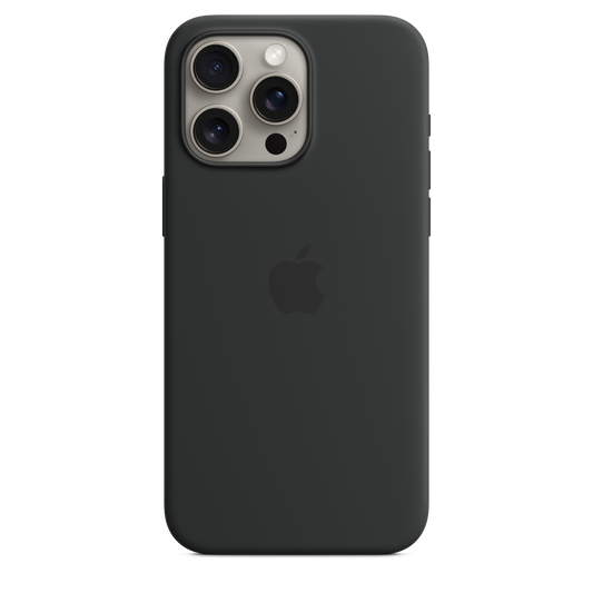 iPhone 15 Pro Max Silicone Case sa MagSafe-om - Black - iSTYLE RS