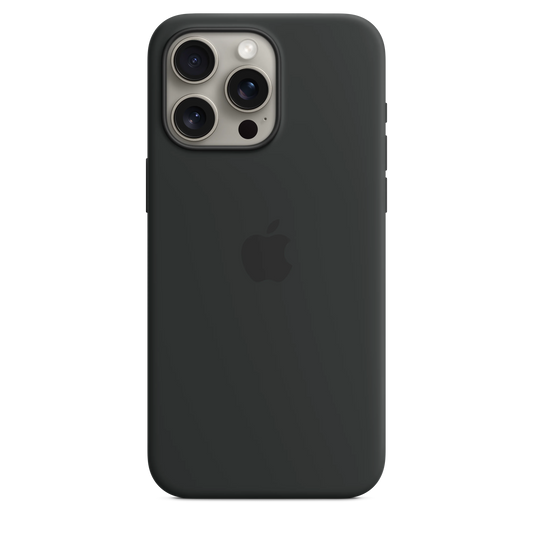 iPhone 15 Pro Max Silicone Case sa MagSafe-om - Black - iSTYLE RS