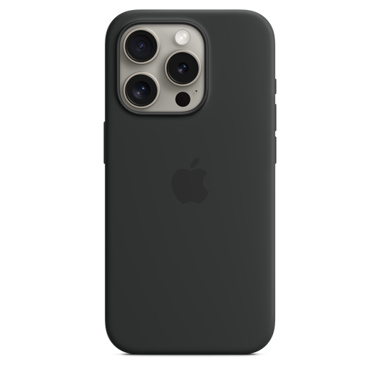 iPhone 15 Pro Silicone Case sa MagSafe-om - Black - iSTYLE RS