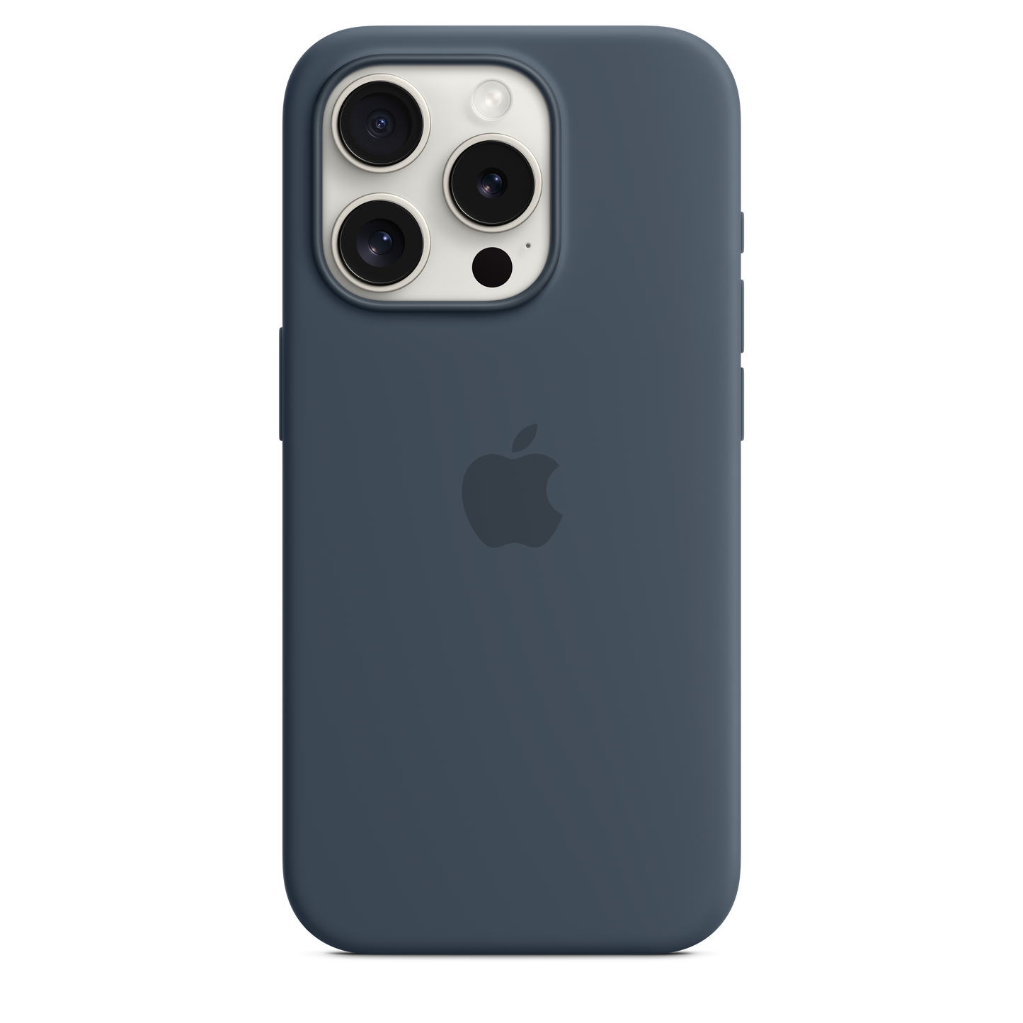 iPhone 15 Pro Silicone Case sa MagSafe-om - Storm Blue - iSTYLE RS