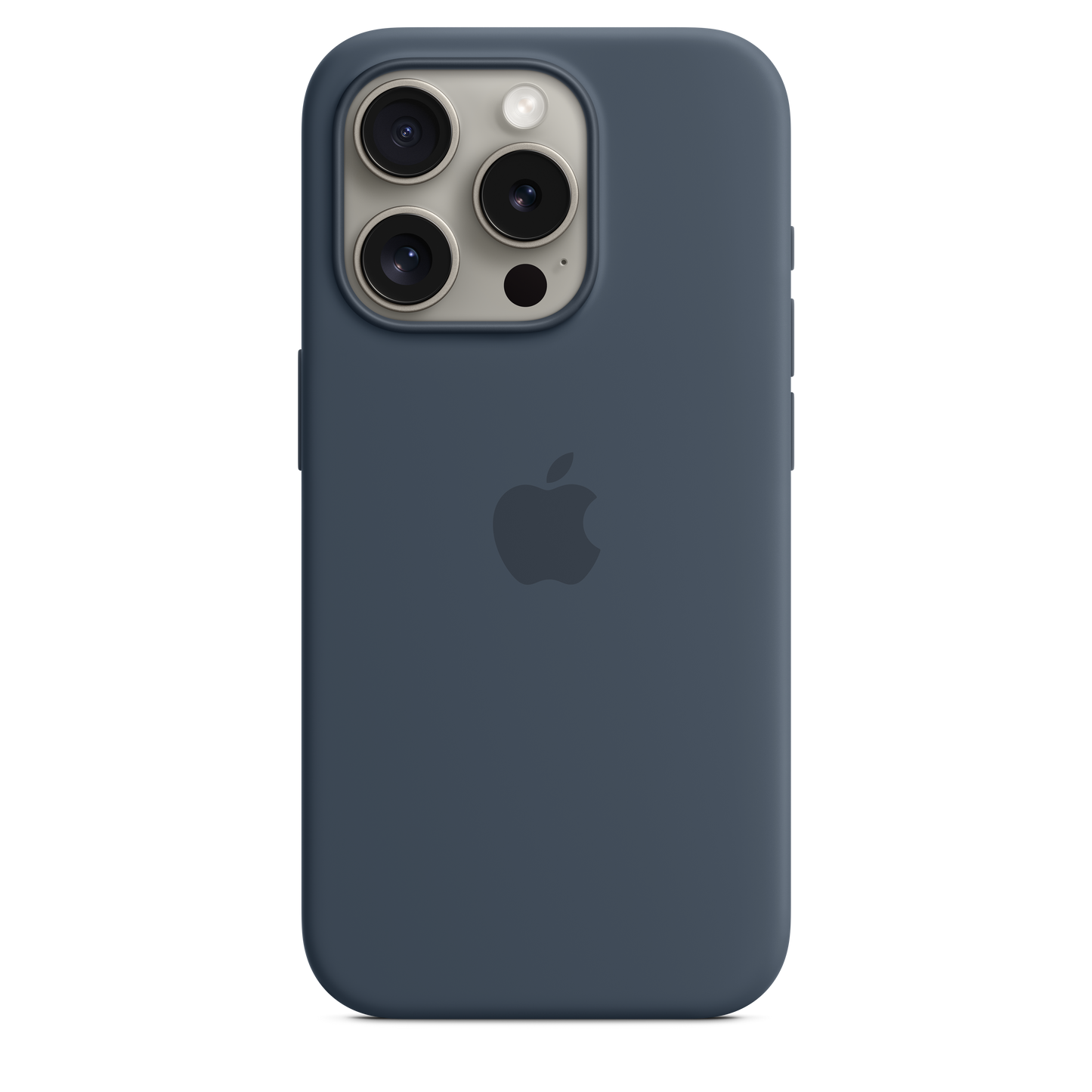 iPhone 15 Pro Silicone Case sa MagSafe-om - Storm Blue - iSTYLE RS