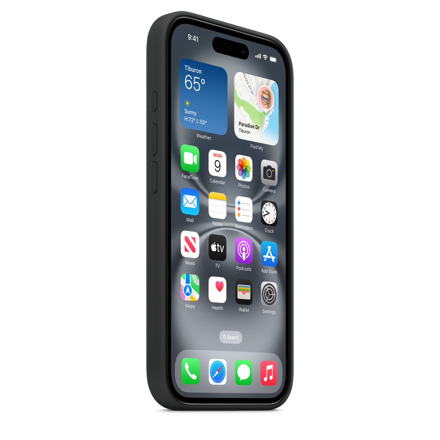 iPhone 16 Silicone Case sa MagSafe-om - Black - iSTYLE RS