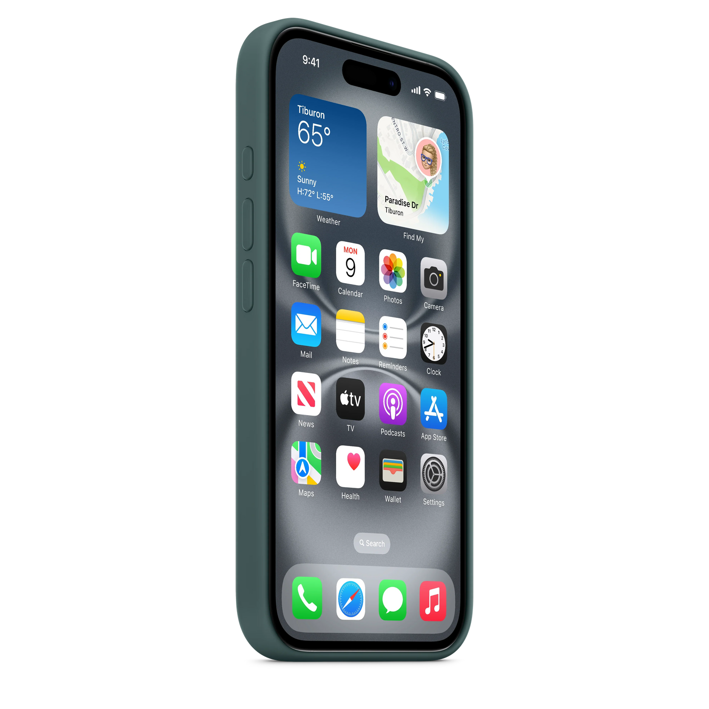 iPhone 16 Silicone Case sa MagSafe-om - Lake Green - iSTYLE RS