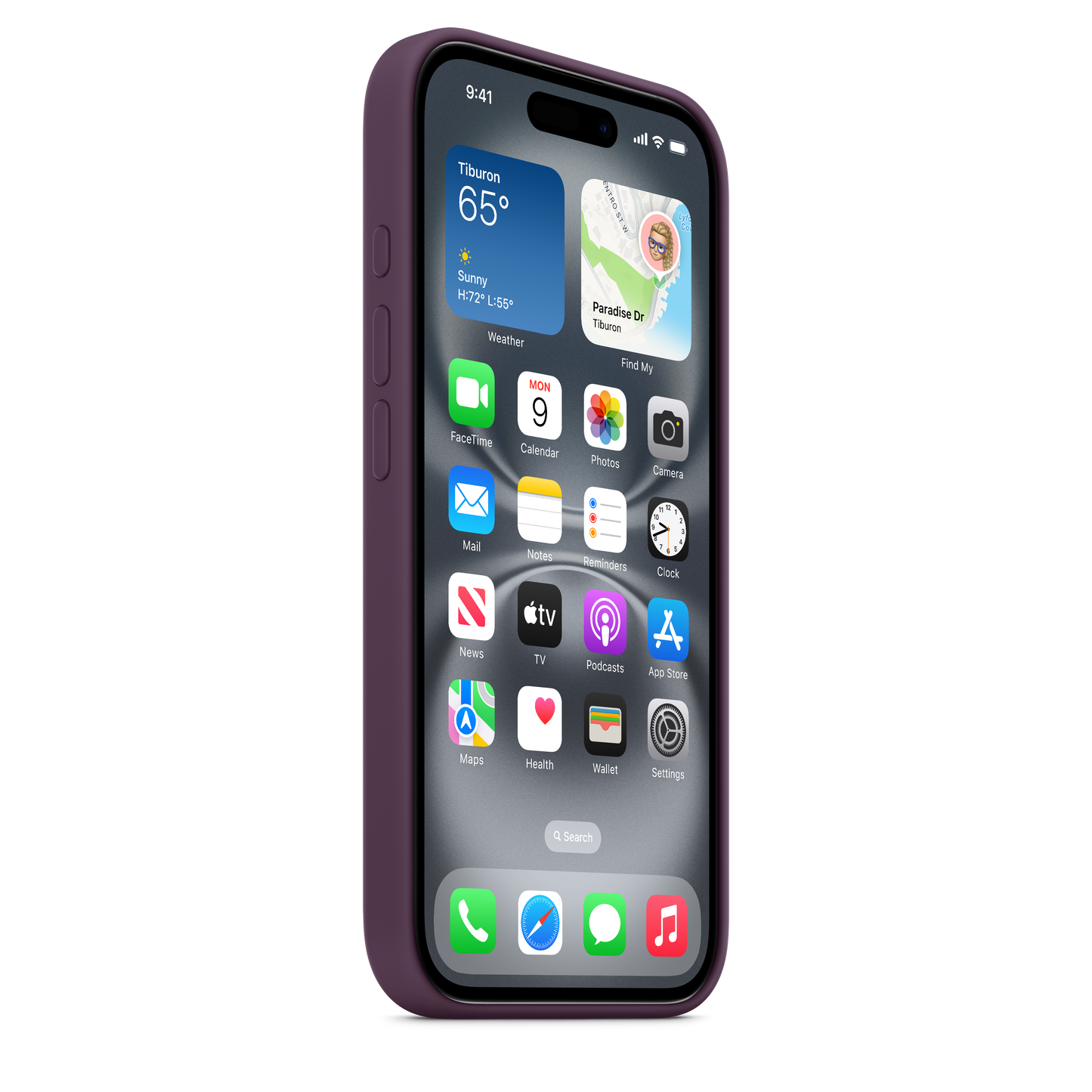 iPhone 16 Silicone Case sa MagSafe-om - Plum - iSTYLE RS
