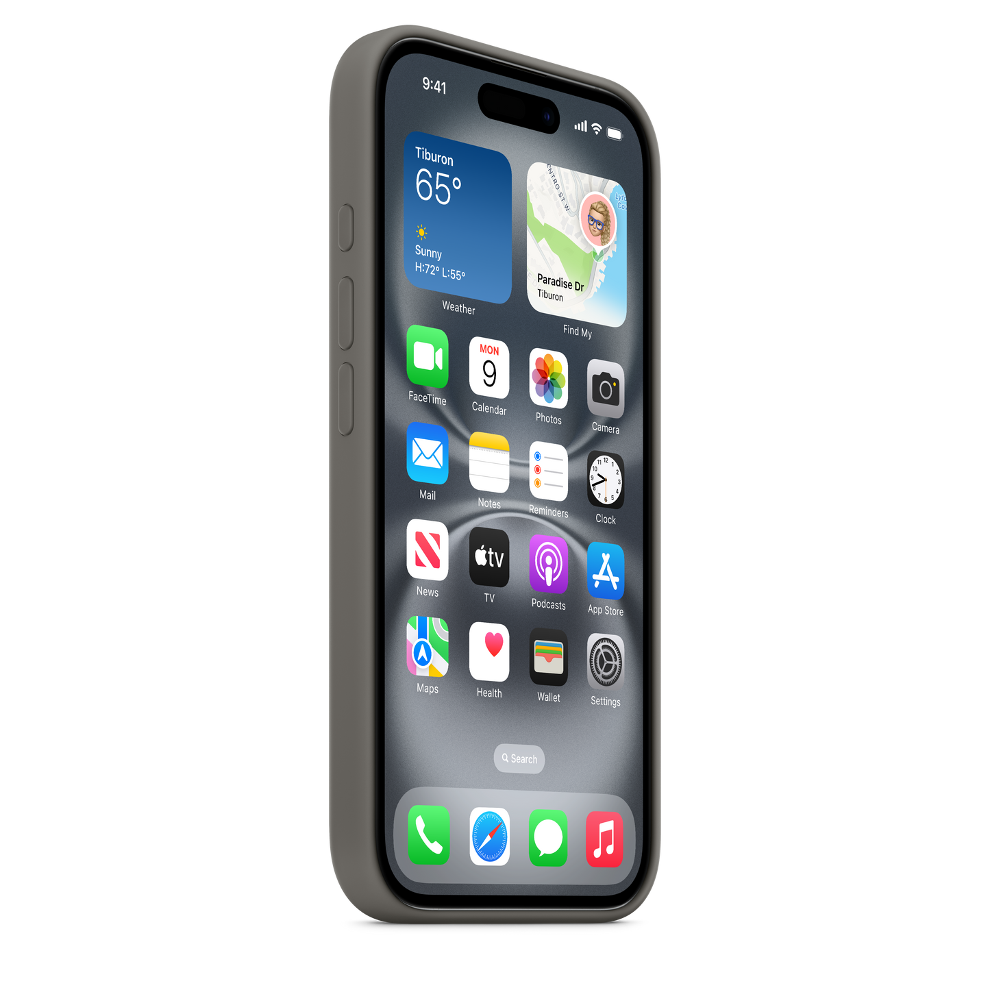 iPhone 16 Silicone Case sa MagSafe-om - Stone Grey - iSTYLE RS